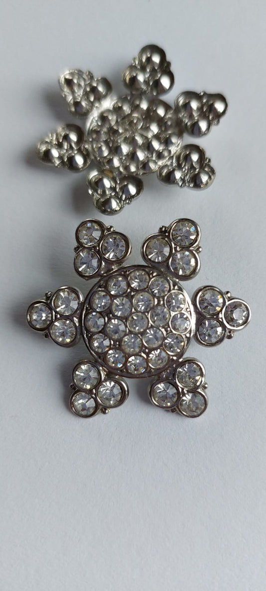 4031 Knöpfe mit Swarovski Kristallen und Swarovski Cabochon 35mm