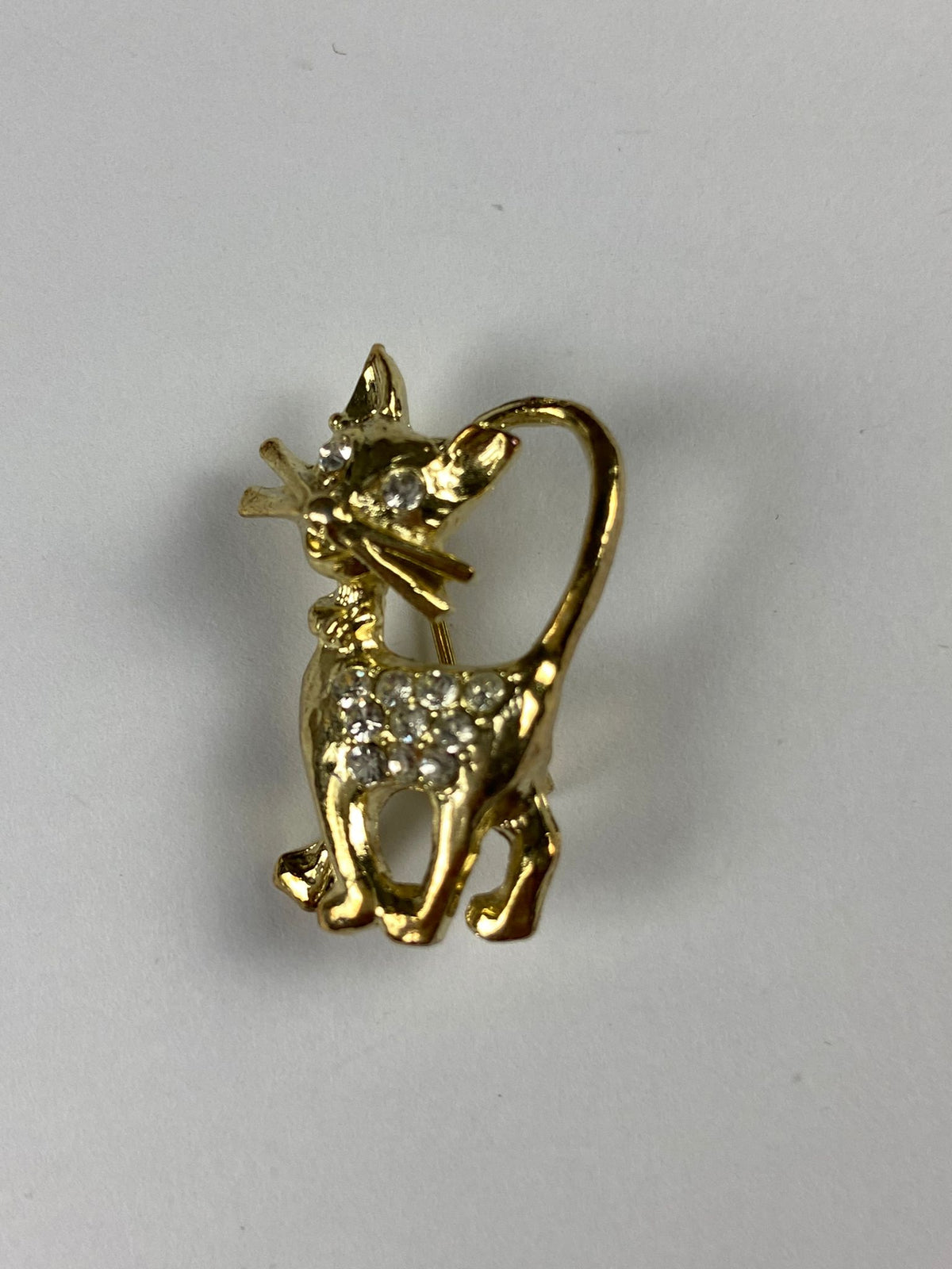 8184 Vintage Katzenbrosche 30x19,5mm