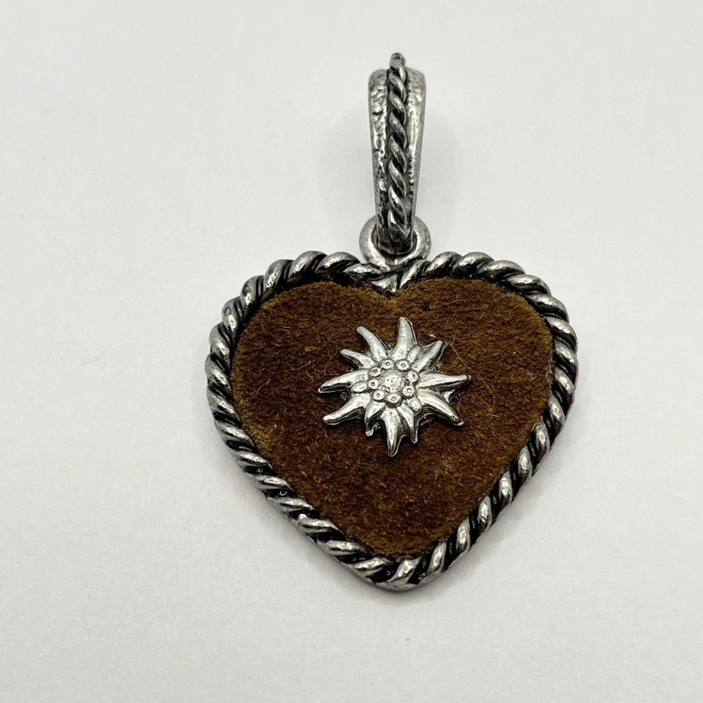 1145 Vintage Trachtenschmuck Kettenanhänger Edelweiß 52mm