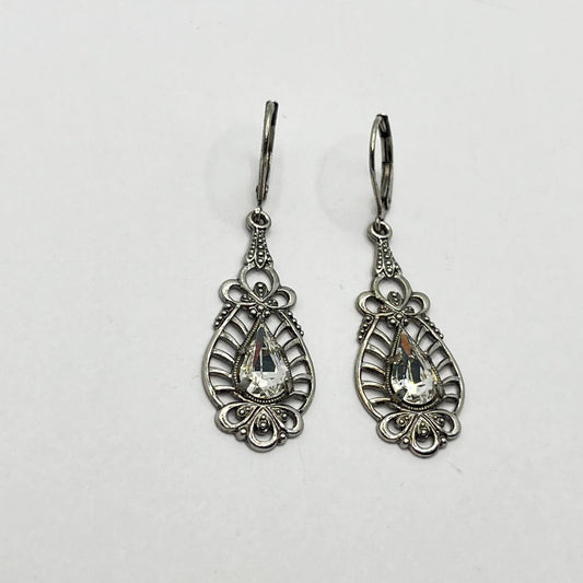 30646 Vintage Swarovski Kristallen Ohrhanger 34mm