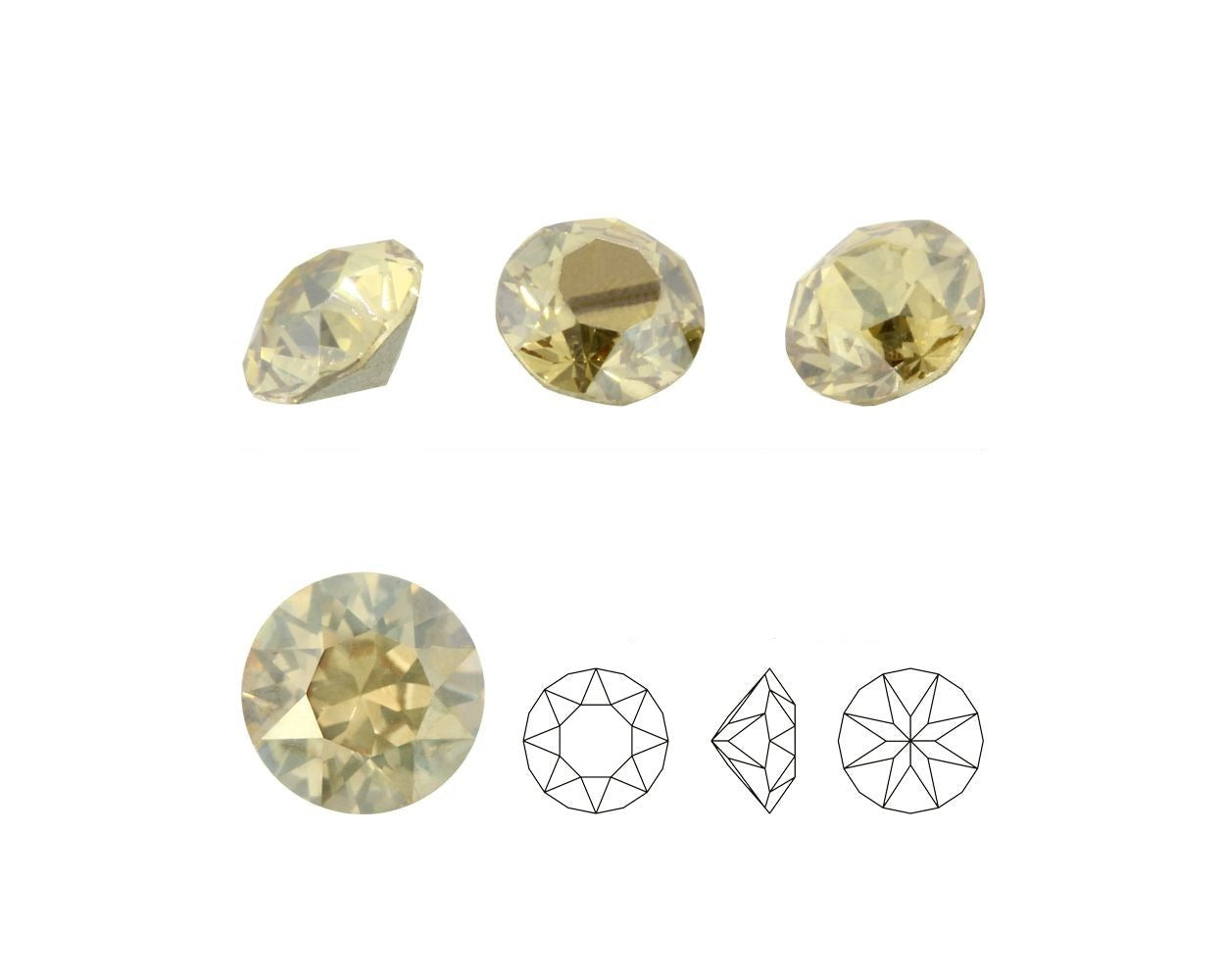 Swarovski® Chaton Golden Shadow PP7