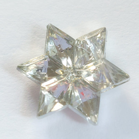 5519 Vintage Crystal Foiled Hex Star  Anhänger 18mm