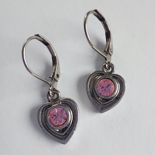 3224 Vintage-Ohrringe mit Swarovski Kristallen 25mm