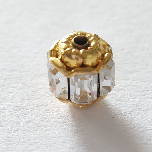 5100 Vintage Perle Zwischenteil Mit Swarovski Kristallen 8,5×7,7mm