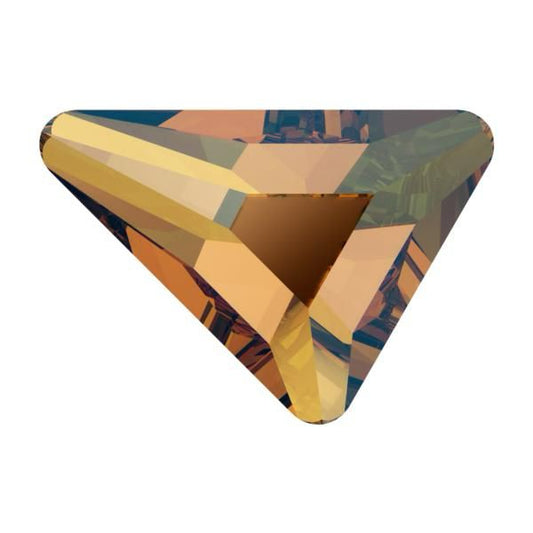 Swarovski® Flatback Hotfix Triangle Gamma Light Colorado Topaz 10x10mm
