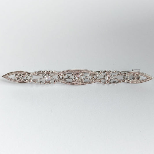 8067 Vintage Brosche mit Swarovski-Kristallen 65x7mm
