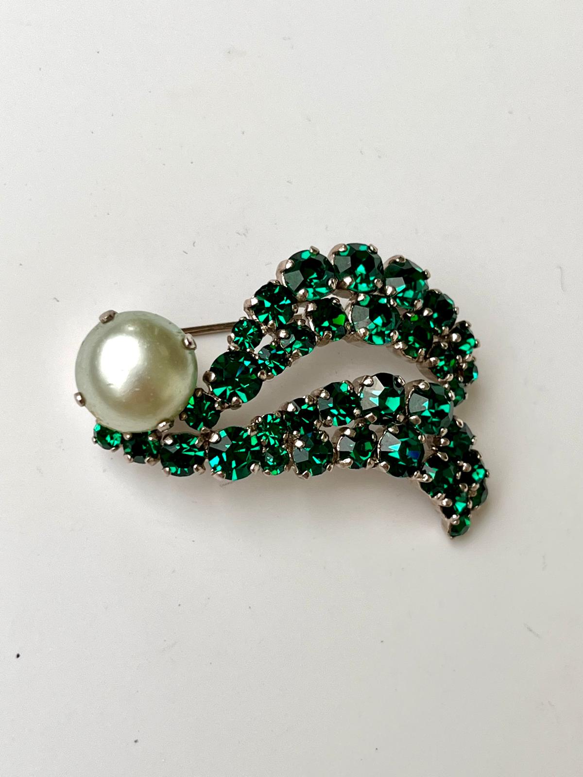 8479 Vintage Swarovski Kristallen Brosche 47mm