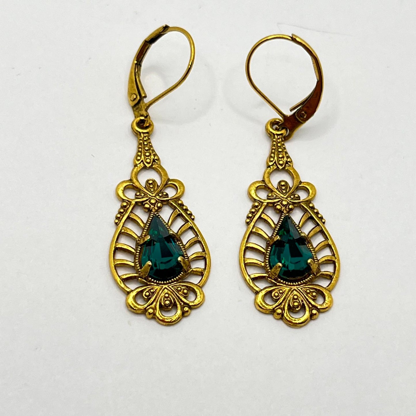 30647 Vintage Swarovski Kristallen Ohrhanger 34mm