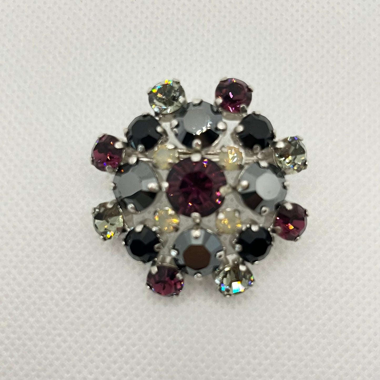 8791 Vintage Swarovski Kristallen Brosche 37mm
