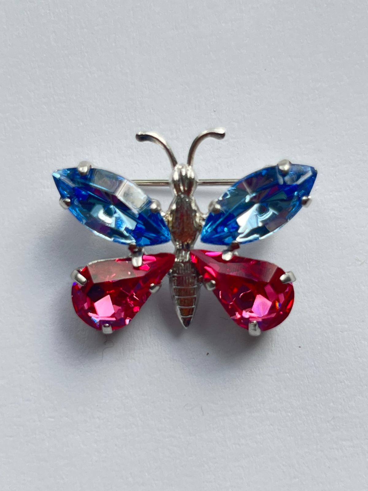 8581 Vintage Swarovski Kristallen Brosche 30mm