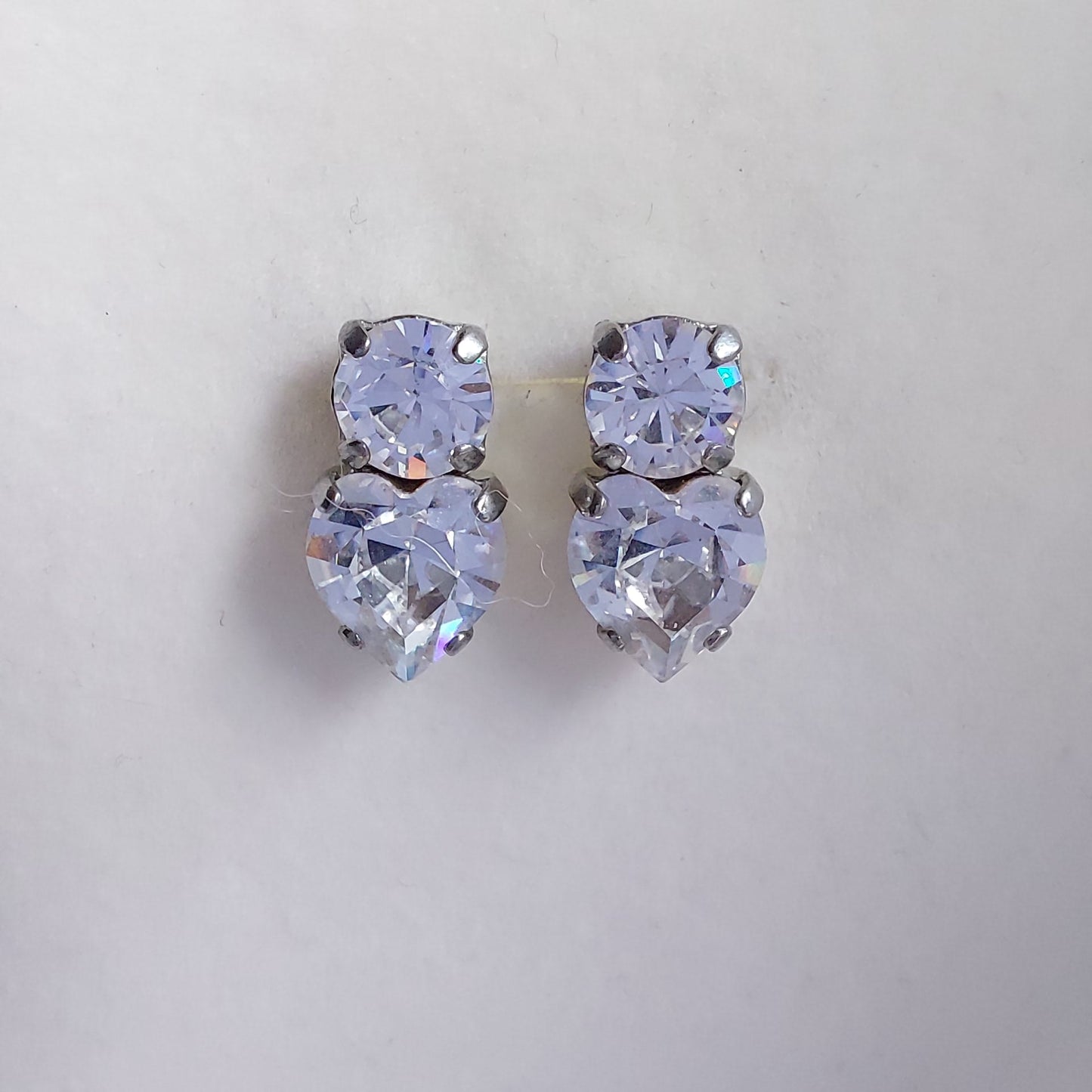 3468 Vintage-Ohrringe mit Swarovski Kristallen 15mm