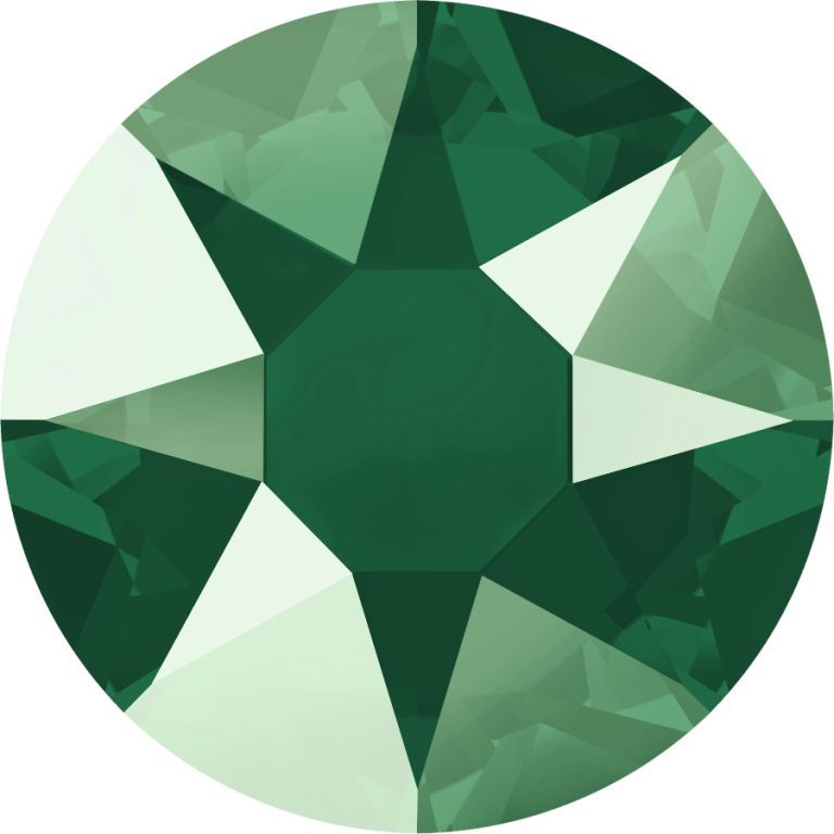 Swarovski® Nail Crystals Flat Rund Royal Green SS12