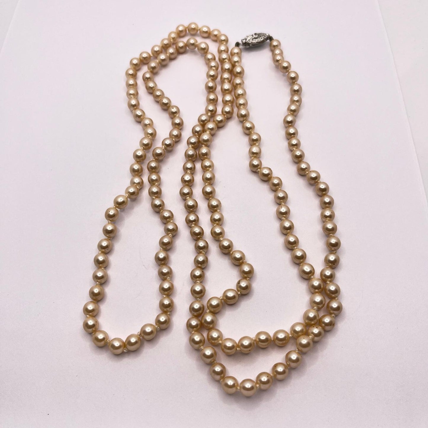 6329 Vintage Swarovski Kristallen Perlen Halskette 120cm