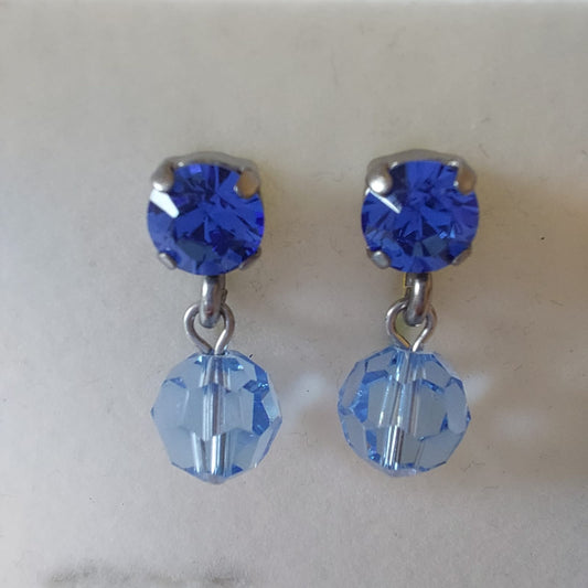 3769 Vintage Earring mit Swarovski Crystals