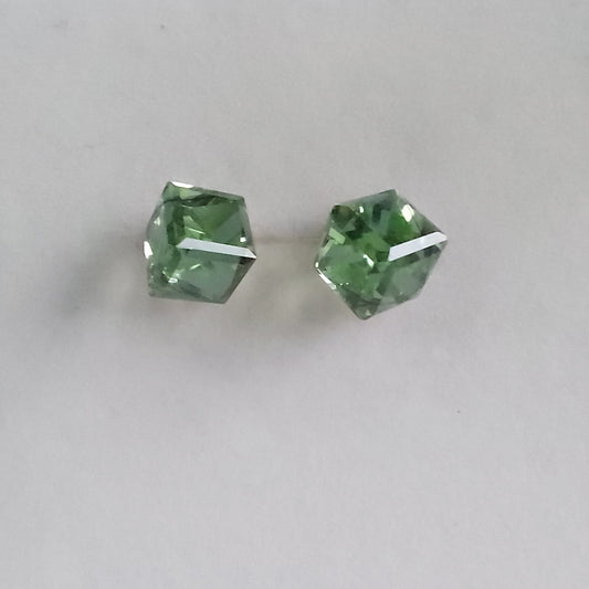 3168 Vintage-Ohrringe mit Swarovski Kristallen 7mm
