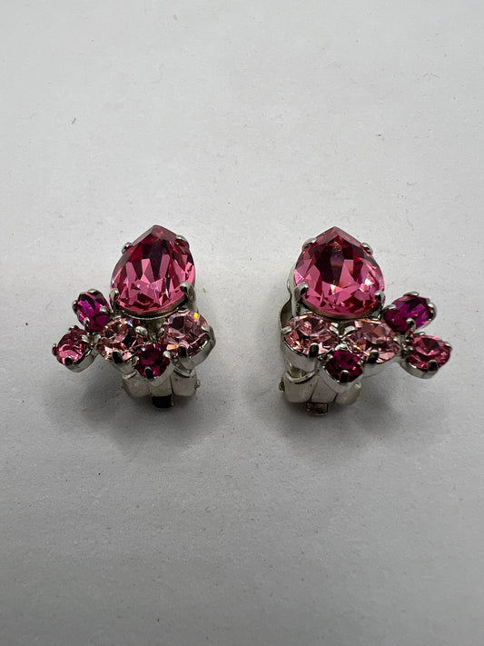 30541 Vintage Swarovski Kristallen Ohrclip 19mm