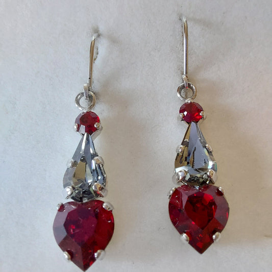 3818 Vintage Earring mit Swarovski Crystals