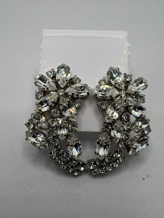30551 Vintage Swarovski Kristallen Ohrclip 41mm