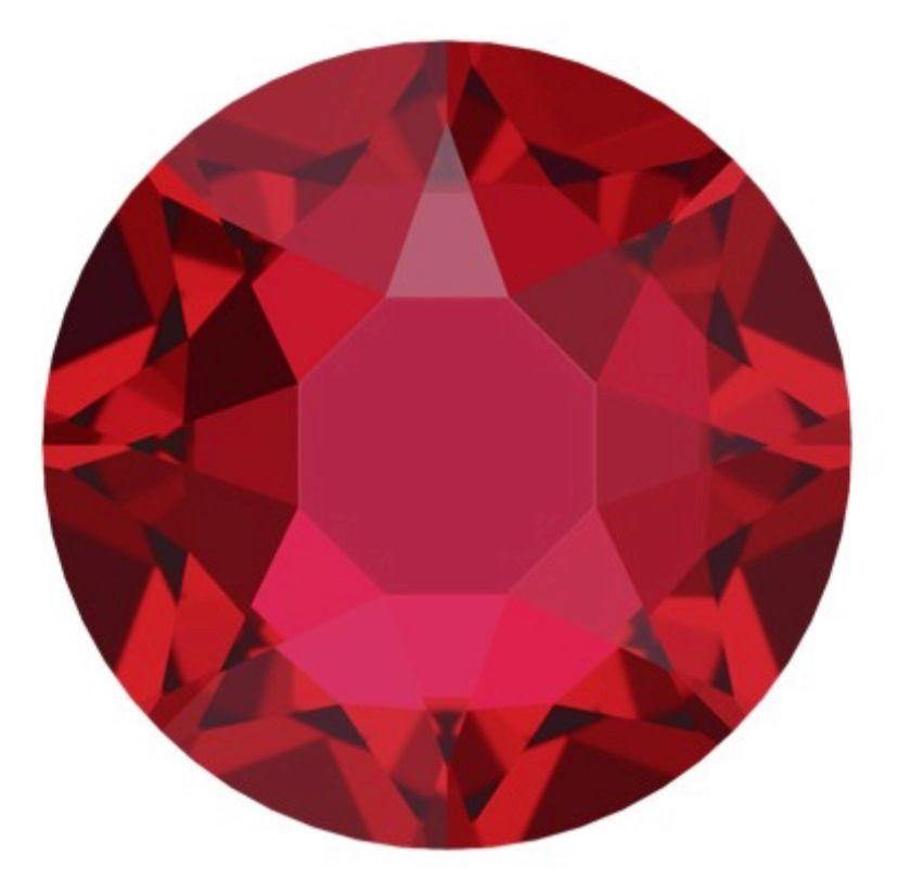 Swarovski® Nail Crystals Flat Rund Scarlet SS12