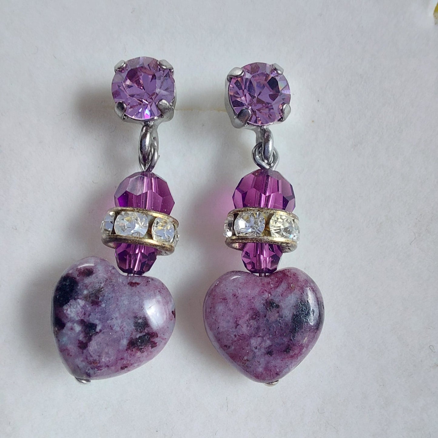 3521 Vintage-Ohrringe mit Swarovski Kristallen 35mm