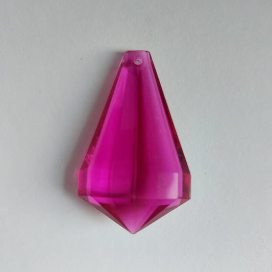 5539 Vintage Crystal Flat Facet Drop Anhänger Fuschia 42mm