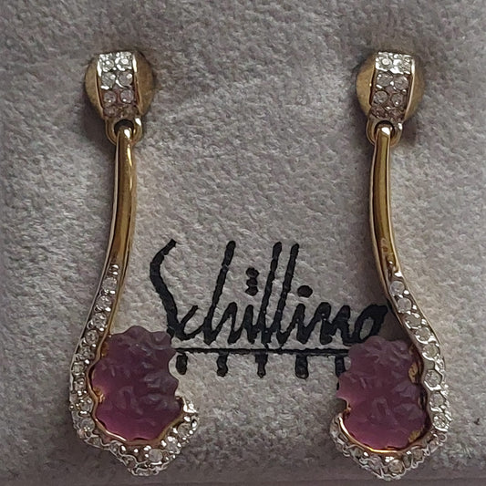 Original Vintage Schilling Austria Ohrringe 40mm