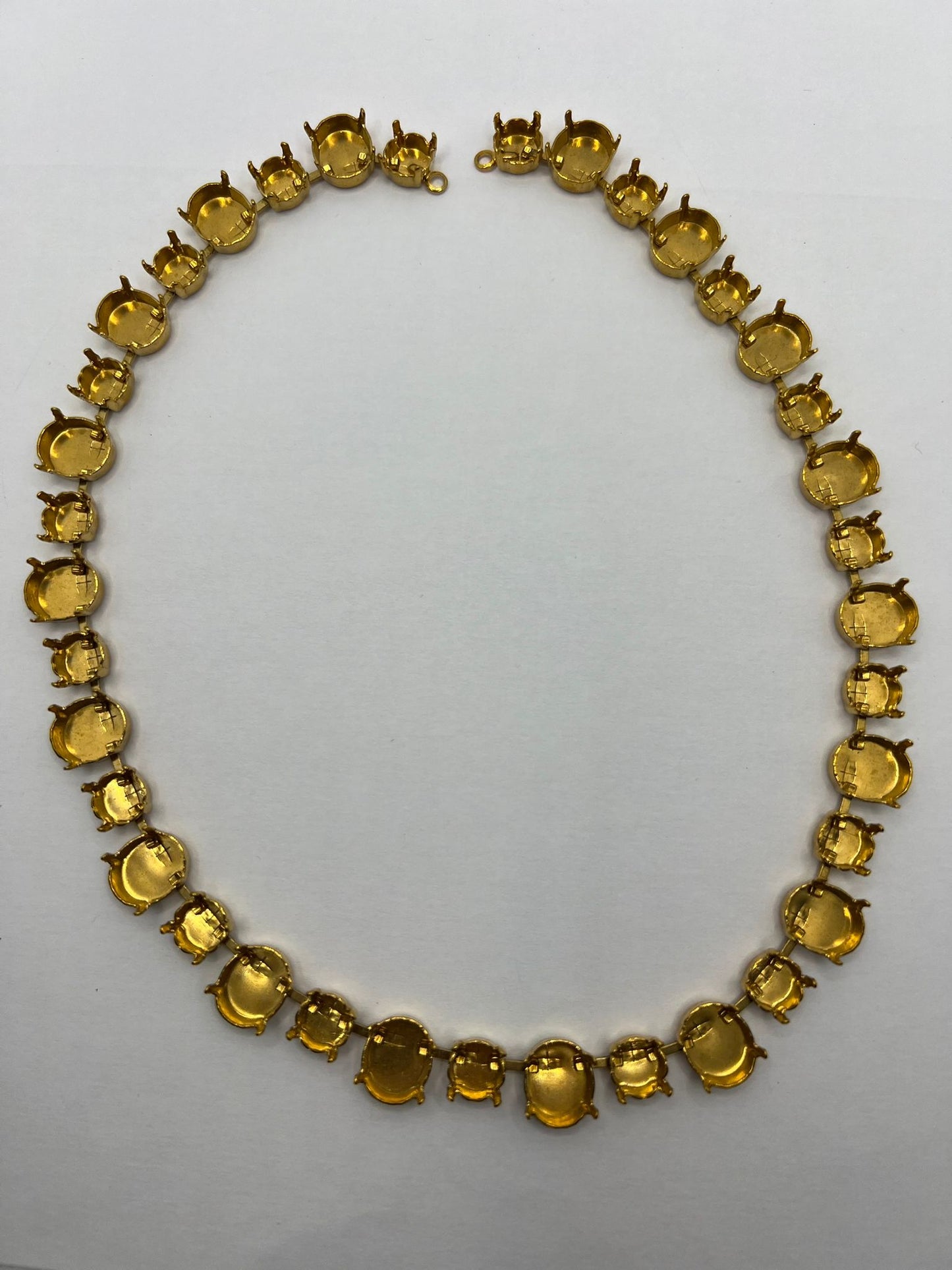 6416 Vintage leerer Collier zum Befüllen mit Swarovski Kristallen 39cm