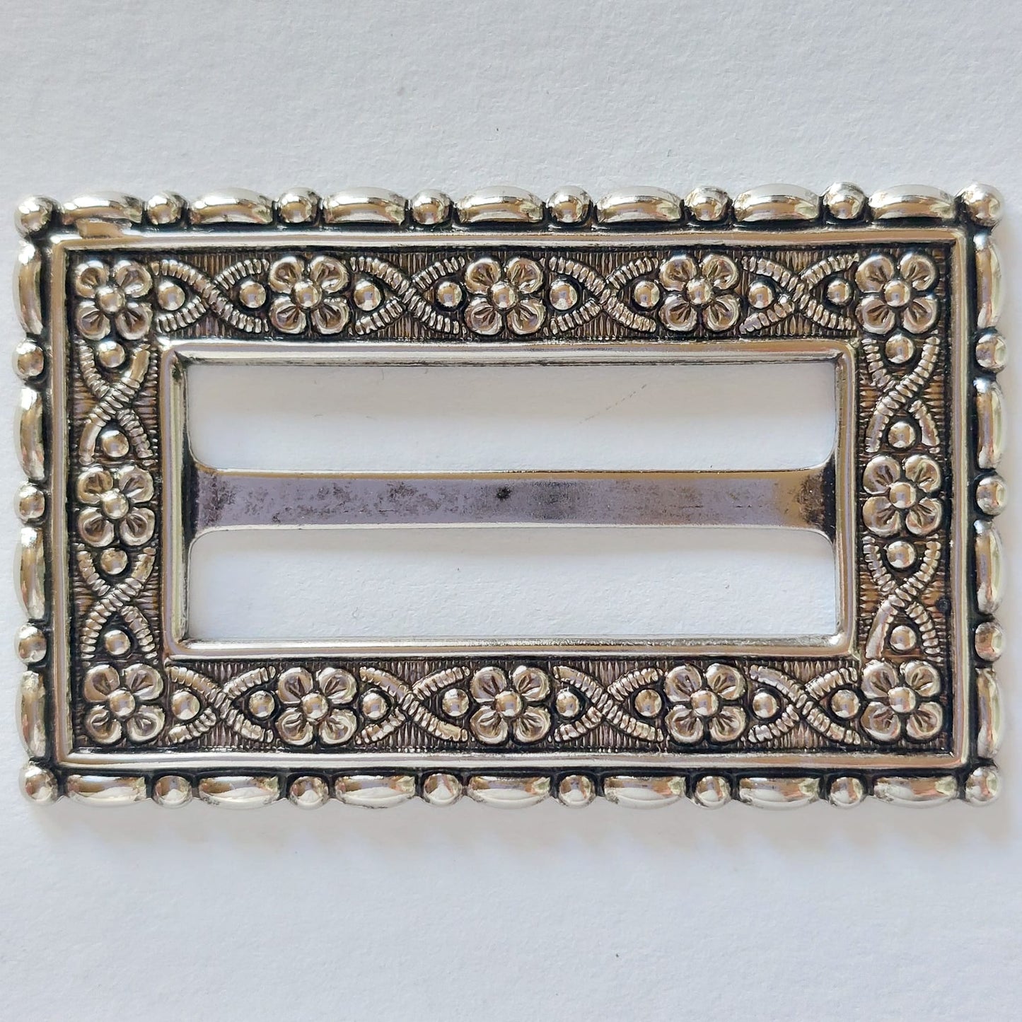 2068 Silberne Gürtelschnalle 55x35mm