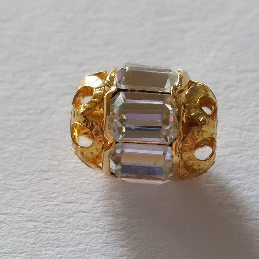 5096 Vintage Perle Zwischenteil Mit Swarovski Kristallen 11,6×9mm