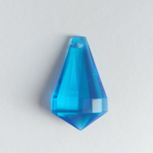 5540 Vintage Crystal Flat Facet Drop Anhänger Caribbean Blue 29mm