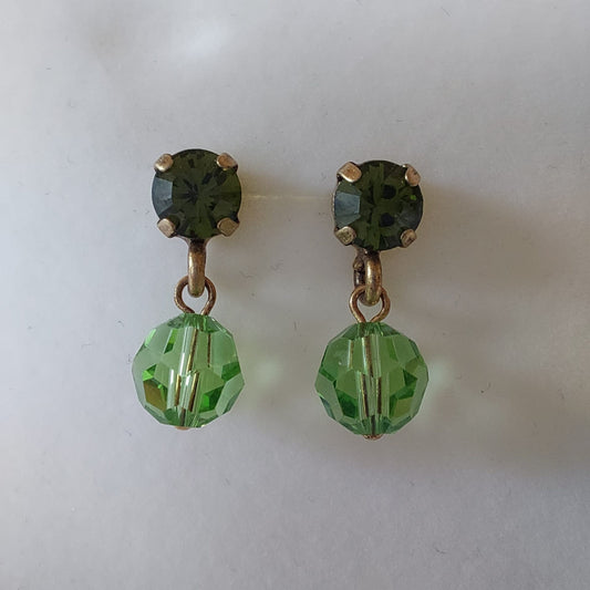 3762 Vintage Earring mit Swarovski Crystals
