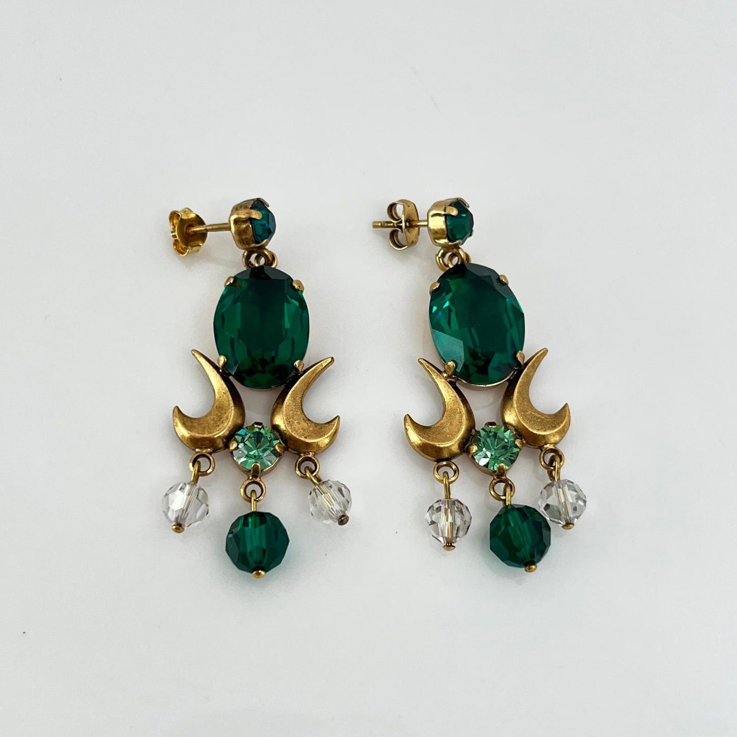 30318 Vintage Swarovski Kristallen Ohrringe 43mm