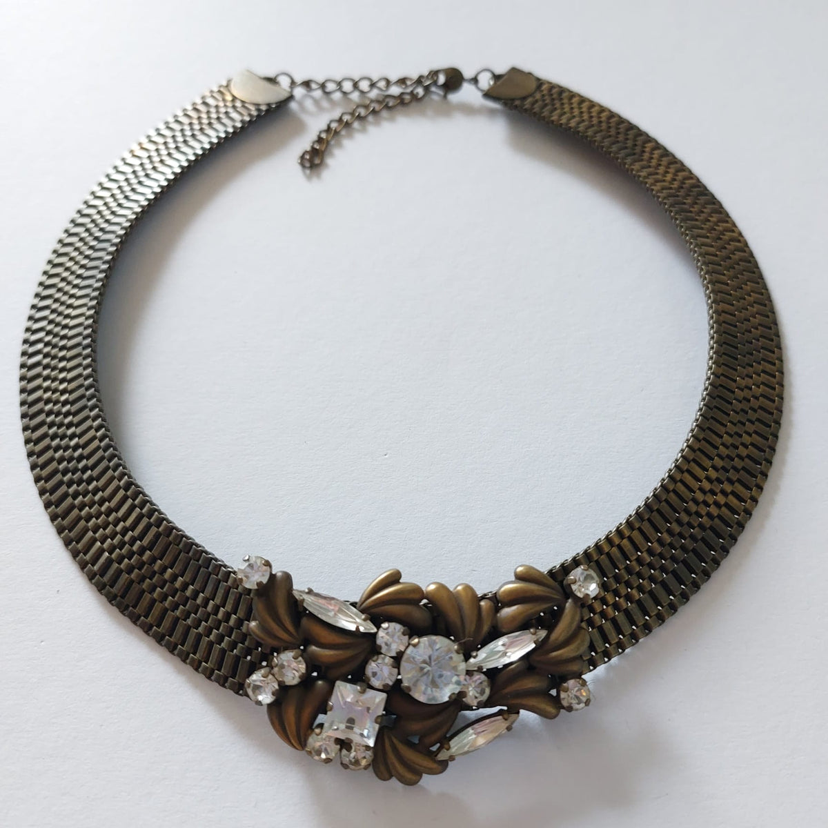 6043 Vintage Swarovski Kristallen Lätzchen Halsband 39cm
