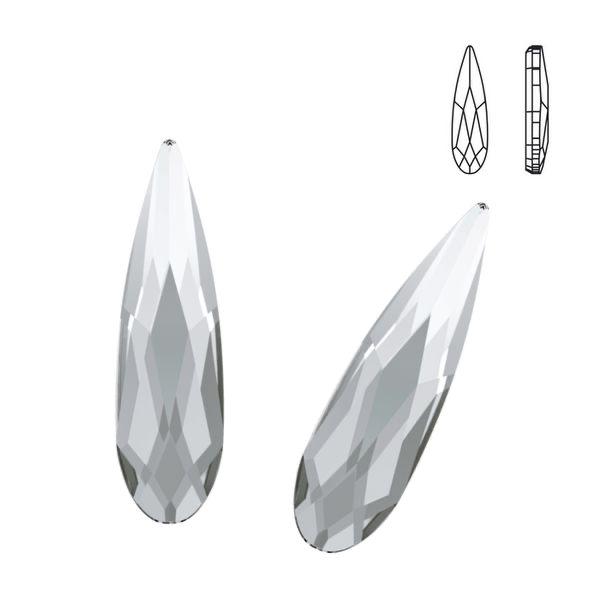 Swarovski® Flatback Hotfix Raindrop Crystal 10x2.8mm