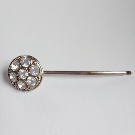 5027 Vintage Haarnadel mit Swarovski Kristallen 48mm