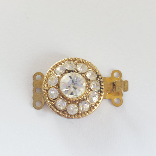 5234 Vintage Federverschluss mit Swarovski Kristallen 14mm