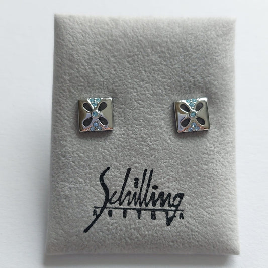 Original Vintage Schilling Ohrringe 9mm