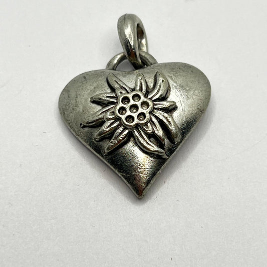 1152 Vintage Trachtenschmuck Kettenanhänger Edelweiß 30mm