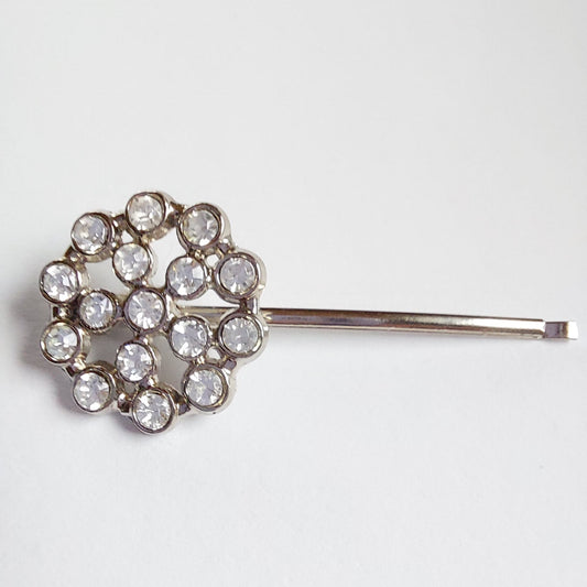 5022 Vintage Haarnadel mit Swarovski Kristallen 48mm