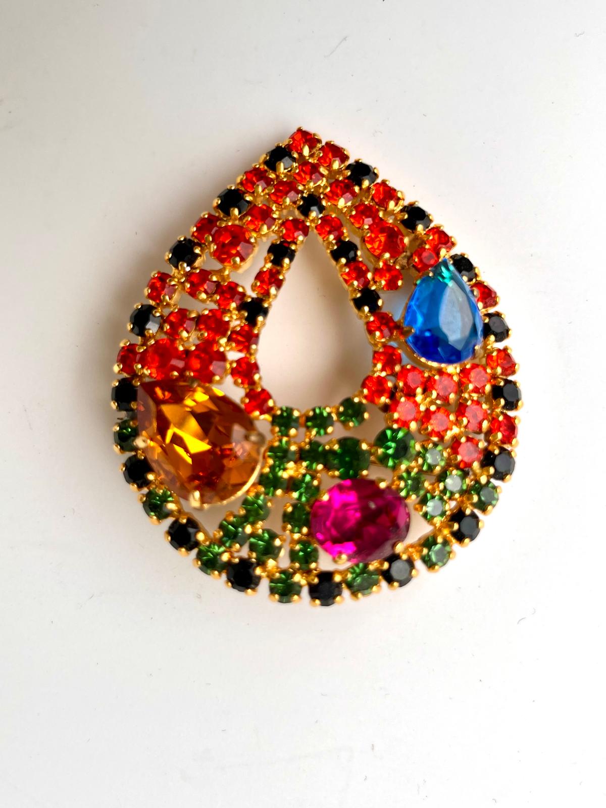 8481 Vintage Swarovski Kristallen Brosche
