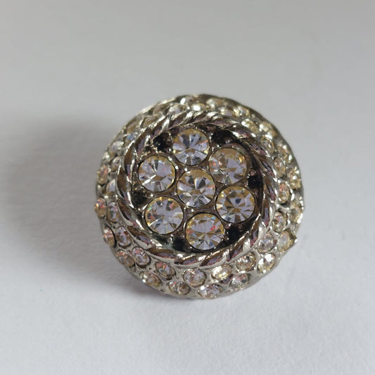 4142 Knopfe mit Swarovski Kristallen 17mm