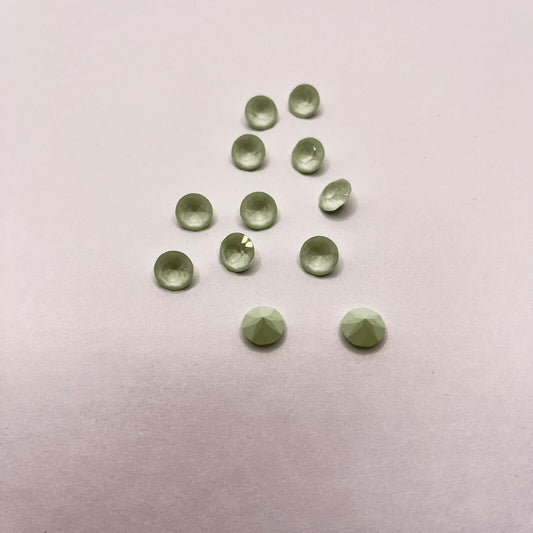 Swarovski® Chaton Powder Green Unfoiled SS39