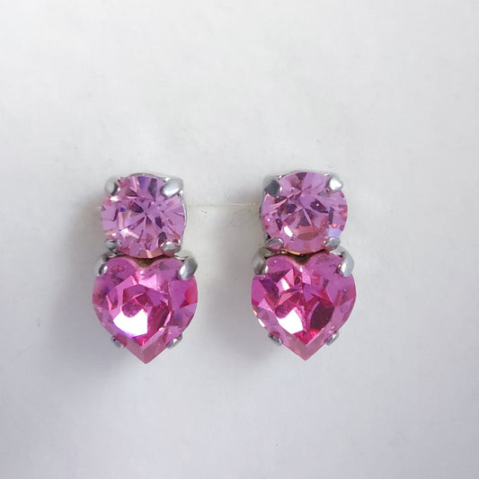 3470 Vintage-Ohrringe mit Swarovski Kristallen 15mm