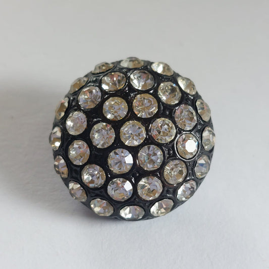 4162 Knopfe mit Swarovski Kristallen & Perlen 22mm