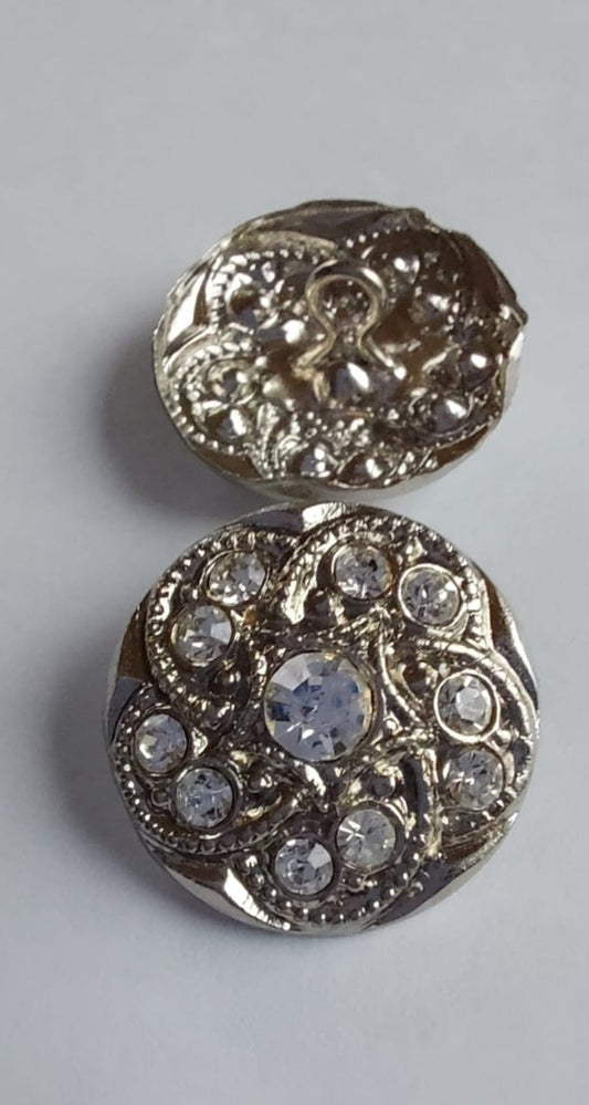 4002 Knöpfe mit Swarovski Kristallen 17mm