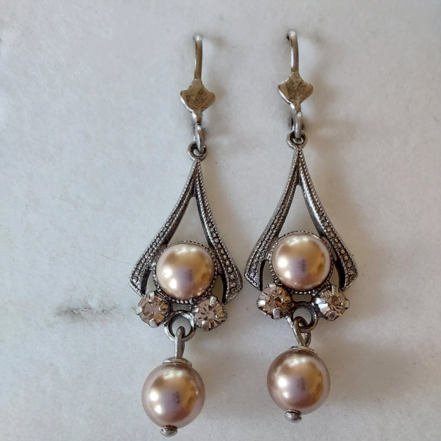 3824 Vintage Earring mit Swarovski Crystals