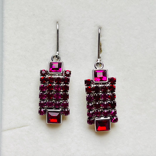 3932 Vintage Earring mit Swarovski Crystals 40mm