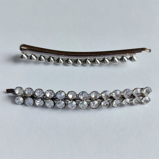 5001 Vintage Haarnadel mit Swarovski Kristallen 50x60mm