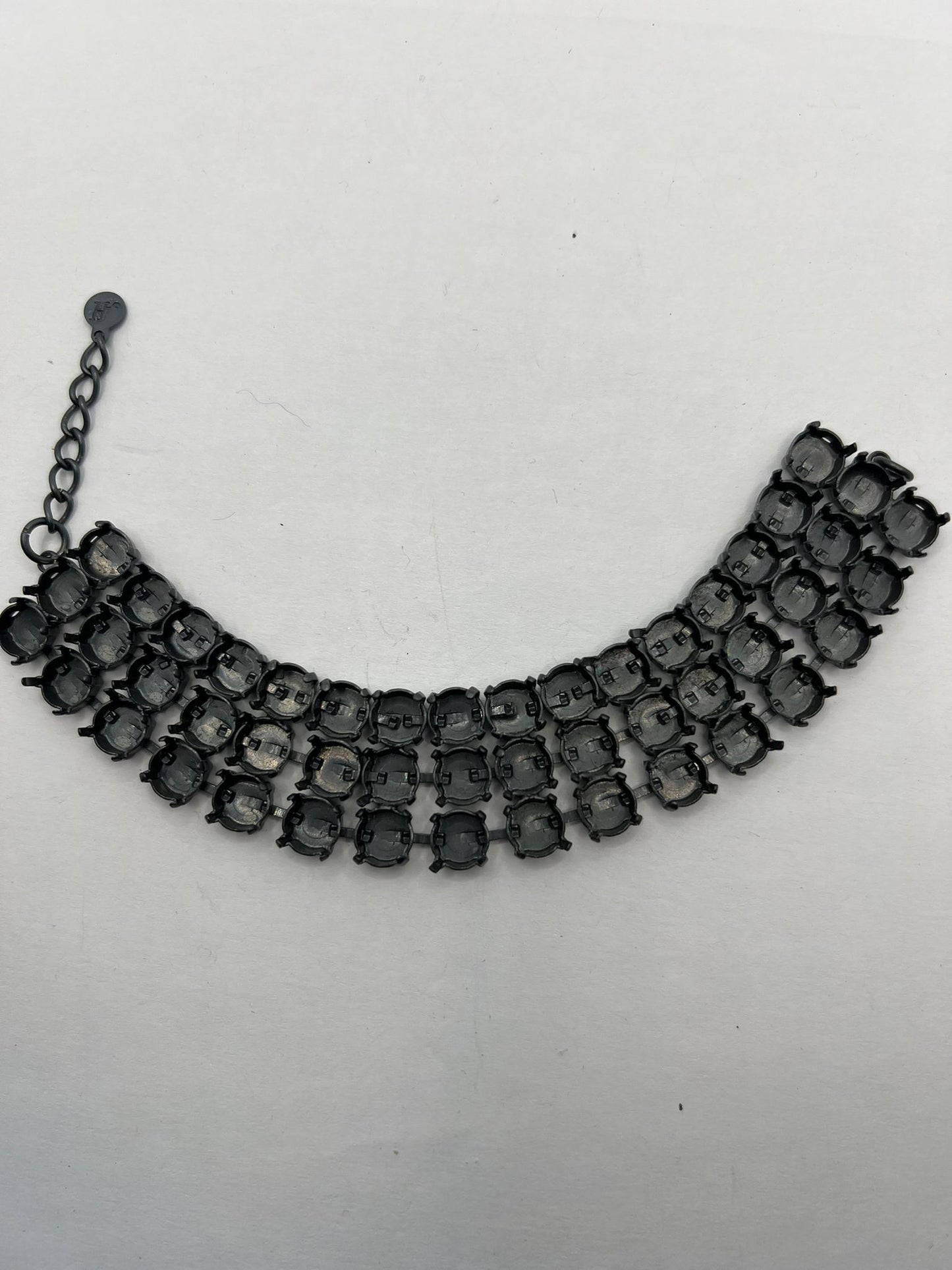 7088 Vintage leerer Armband zum Befüllen mit Swarovski Kristallen 15cm