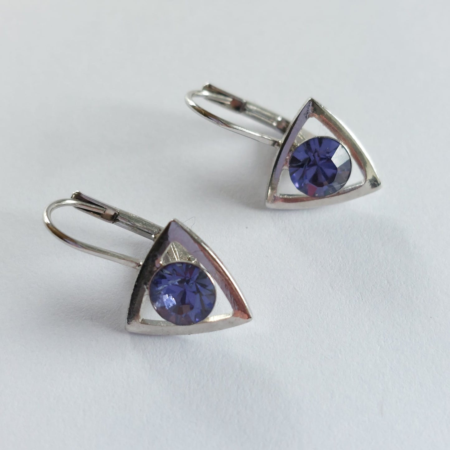 3150 Vintage Earring mit Swarovski Kristallen 20mm